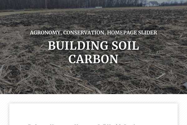 Building soil carbon