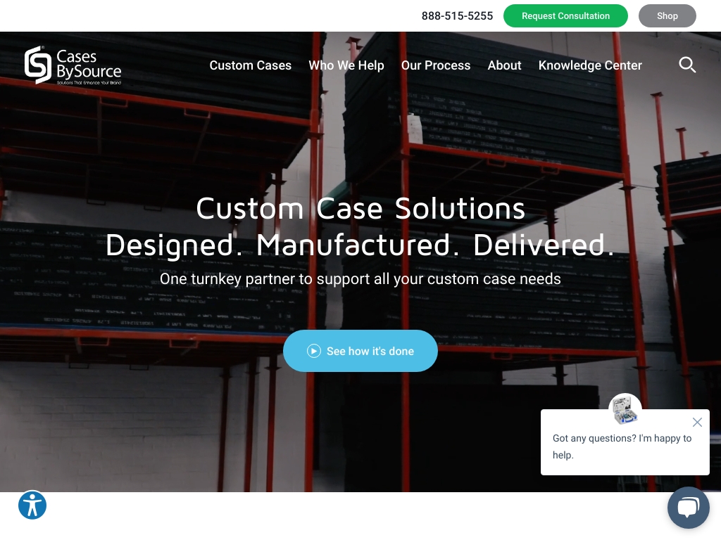 Metal Cases Manufacturer Website Design Example desktop