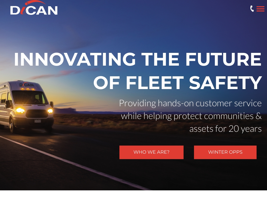 Commercial Fleet Safety Website Design Example desktop