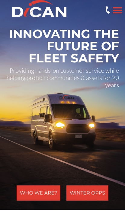 Commercial Fleet Safety Website Design Example mobile